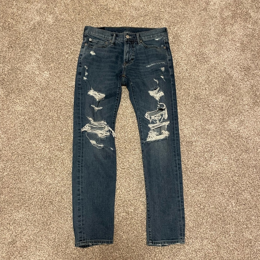Abercrombie & Fitch Men’s Skinny Taper Stretch Distressed Jeans